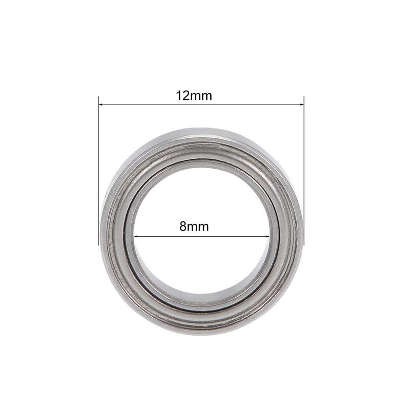 sourcing map SMR128ZZ Deep Groove Ball Bearings 8mm Bore 12mm