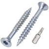 SKIR'CO (100 pcs) Zinc Plated Steel Wood Screws 3.5 x