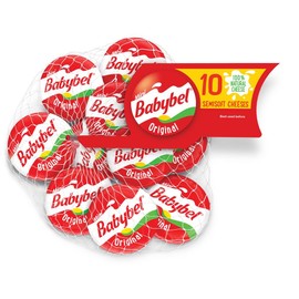 LAUGHING COW Mini Babybel Semi-Soft Cheese, Original, 7.5 Ounce (Pack of 12)