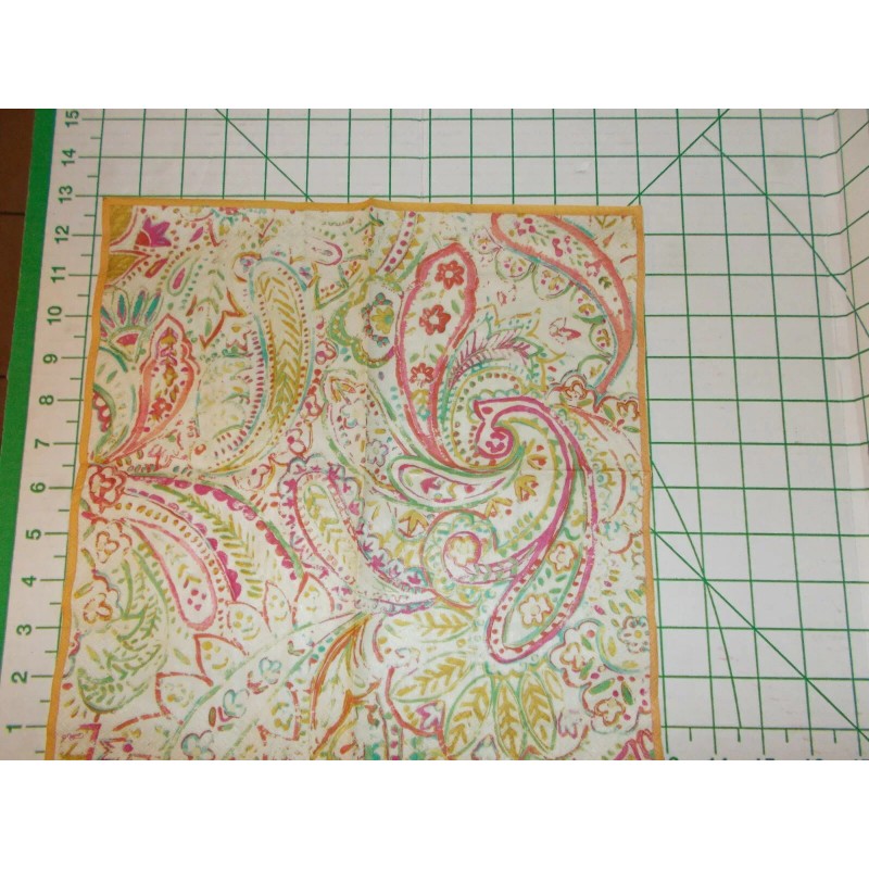 Caspari Two Decorative Luncheon Napkins for Decoupage "Painted Paisley Gold