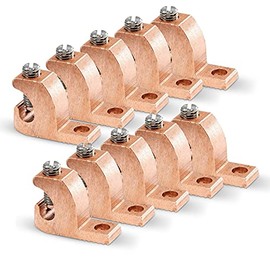 OhLectric Lay-in Connector - Made with High Conductivity Copper Alloy - Copper Conductor Lay-in Connector - Ideal for Grounding Swimming Pool and Conduits - 4-14 Wire Range, Pack of 10 - OL-43497