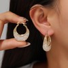 SayovatBek 14K Gold Plated 23–25mm Lightweight Mesh Hoop Earrings for