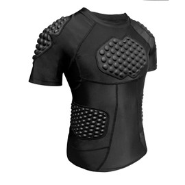 Topeter Roller Hockey Chest Protector for Adult, Sports Training Practice Protection Shirts with Rib/Chest/Shoulder/Back Protective Padding L