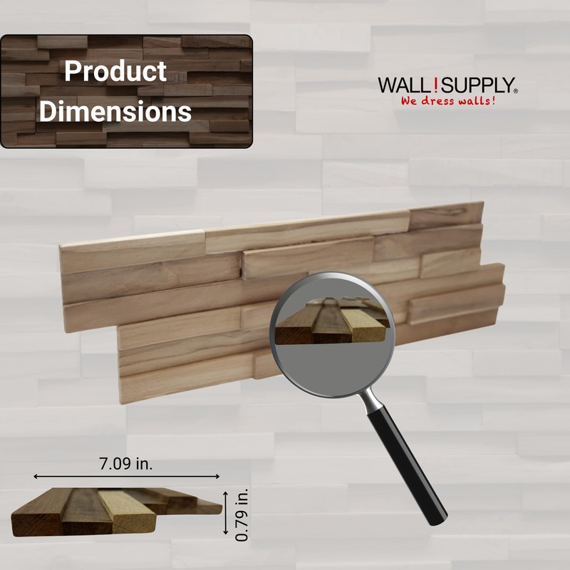 Wall!Supply 3D Wall Panels – Reclaimed Modern Asian Teak Wood