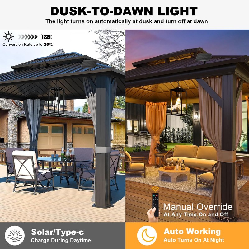 TWINKVILLA Solar Chandelier Outdoor, 3-Light 14" Rustic Farmhouse Waterproof Dimmable