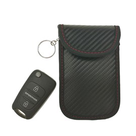 Alnicov 2 Pieces Car Key Bag Anti-Theft Bag with Hook for Securing Key Ring RFID Car Key Signal Blocking Bag (M)