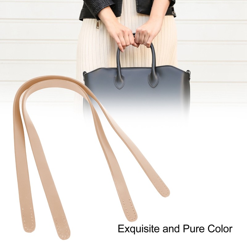 2Pcs Leather Bag Handles 25.6in Long 0.7in Wide Synthetic Leather