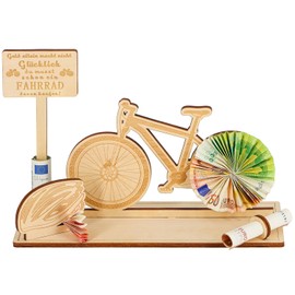 Giftota Money Gifts Birthday, Bicycle Decoration, Bicycle Gifts Made of Wood, Money Gift for Cyclists Men Women