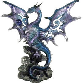 Nemesis Now Blue Dragon Protector 20.5cm Figurine Figur mit blauem Drachenschutz, 20,5 cm, Einheitsgröße