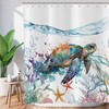 ASDCXZ Maritime Shower Curtain 180 x 180 cm, Watercolour Blue