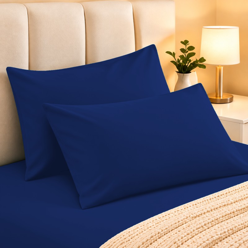 Matte Solid Color Pillowcase for Bedroom – Soft 100% Polyester