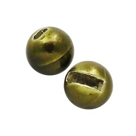 Temorah 35 Colors 2.0-6.4mm Slotted Tungsten Beads for Fly Tying (Metallic Olive, 6.4mm(1/4'') 25PCS)