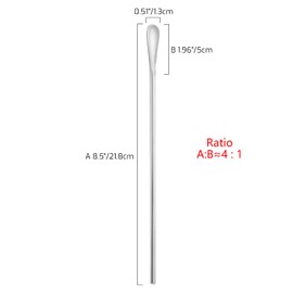 12-piece 8.5-inch Stainless Steel Coffee Stirring Spoon, Cocktail Stirring Stick with 21.8 cm Length, Small Spoon with Round Handle, Reusable ice tea spoon, Bar spoon. Dishwasher safe.