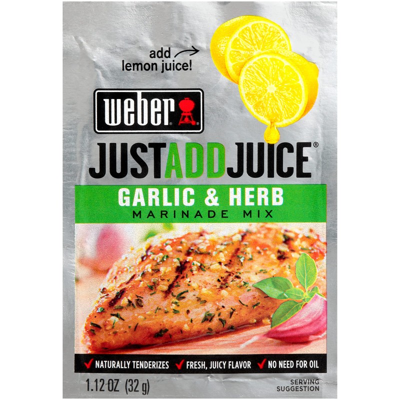 Weber Just Add Water Garlic And Herb Marinade, 1.12 Ounce