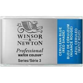 Winsor & Newton 0100140 Professional Aquarellfarbe, lebendige Wasserfarben in Künstlerqualität, hohe Farbbrillanz & Leuchtkraft, lichtecht, Archivqualität, ganzer Napf - Cölinblau (Rotton)
