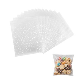 200 Pieces Cookie Bags,Wax Melt Bags,Cookie Wrapping Bag,Small Plastic Bag Sealable,Opp Plastic Material,With Polka Dots,Suitable For Protecting Food From Dust And Other Contaminants