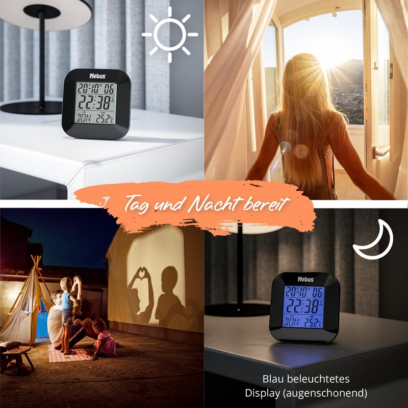 Mebus 51510 Funk alarm clock black