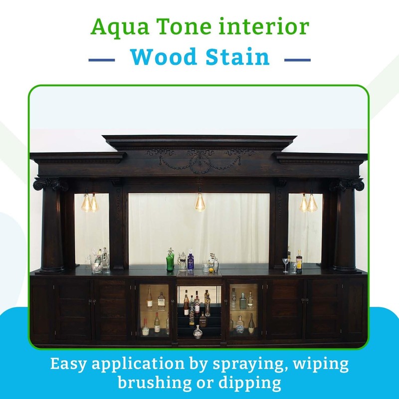 Aqua Coat Aqua Tone Water-Based Wood Stain (Quart, Walnut)