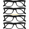Success Eyewear Reading Glasses Set of 4 Black Quality Readers
