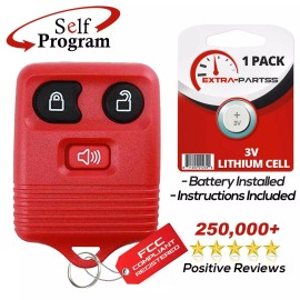 Extra-Partss Remote Car Key Fob 3btn Red for Ford Lincoln Mercury Mazda (CWTWB1U345)