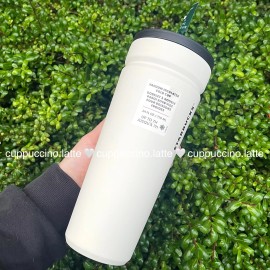 Starbucks NWT Starbucks 2025 Matte White Soft Touch Leak Proof Twist Seal SS Tumbler