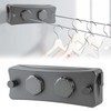 Qivine Clothes Line Extendable Wall, 2 x 5.1 m, Grey,