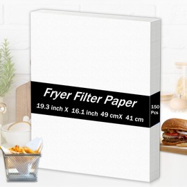 LECEHIVO 150 Pcs Filter Paper Food Fryer Filter Sheets for Oil Filtration Restaurant, Truck, Stand (19.3 x 16.1 Inch)
