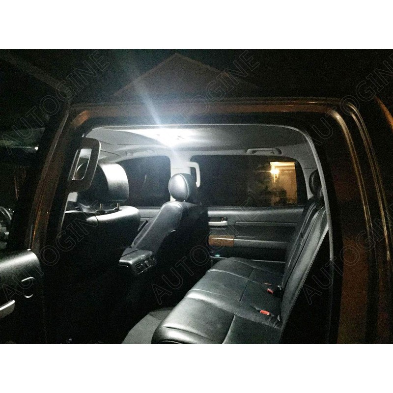 AUTOGINE 8 Piece White LED Interior Lights for Toyota Tacoma