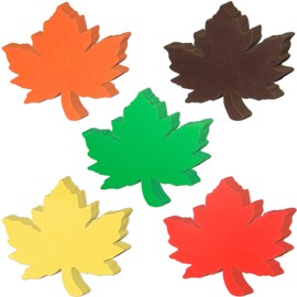 360 Pieces Maple Leaves Cutouts Fall Leaf Paper Cut Outs Assorted Colors Fall Leaves Die Cuts for Autumn Thanksgiving Classroom Bulletin Board Decor, Autumn Crafts