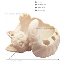 3D Dreamy Cat Yarn Storage Bowl, Craft Yarn Bowl for Crocheting and Knitting, Pretty Yarn Holder Organizer, Desktop Ornament Decor, Indoor Decoration for Girls, Ideal for Cats Feeding Bowl