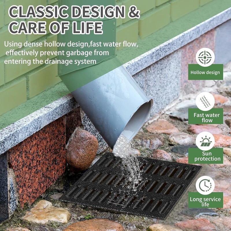 16x16 Cast Iron Drain Grate,B125 Square Outdoor Metal Grate for