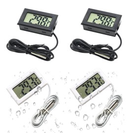 Aquarium Thermometer Digital Thermometer Sensor LCD Fridge Thermometer Waterproof for Fridge, Freezer, Aquarium, Embedded Thermo-Hygrometer