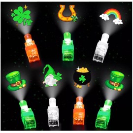 Bamamon 36PCS St Patricks Day Accessories LED Light Up Finger Lights