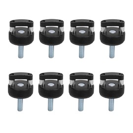 Billet Aluminum Hard Top Quick Removal Fastener Thumb Screw, 8 Pcs M8 1.25 Thread Integrated D Ring for Bronco 2dr 4dr 2021 Onwards (Black)