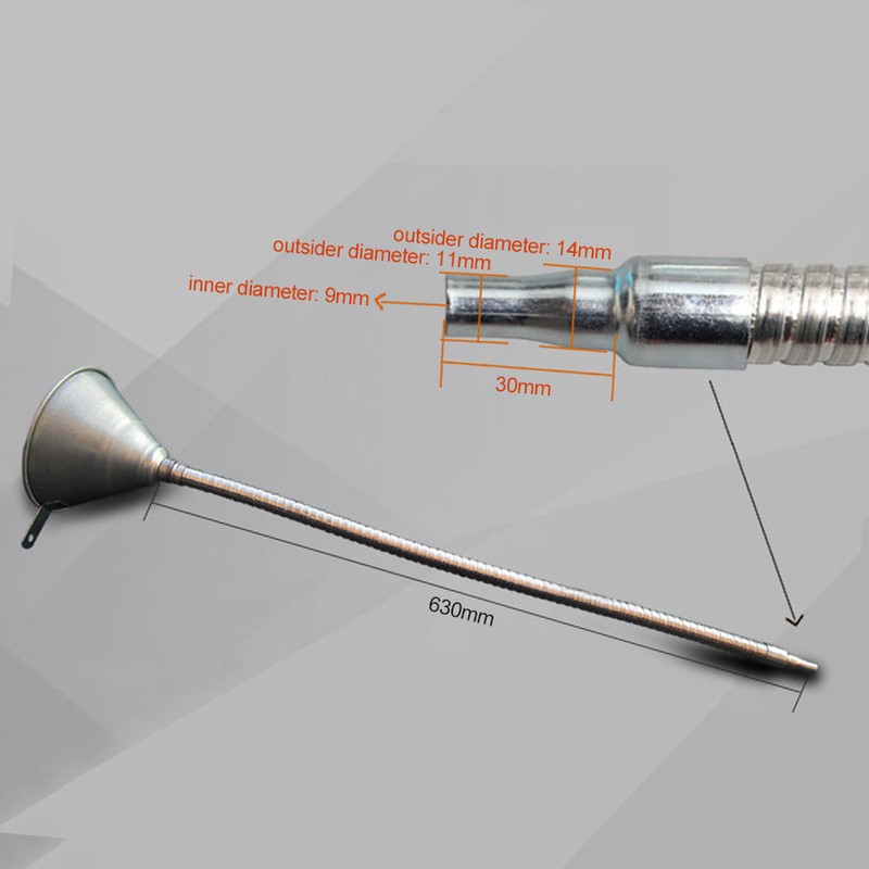 Metal Funnel Flexible 24.8inch for Car and Motorcycle Emergency Refueling