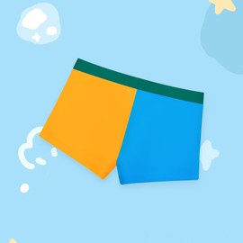 Boys Swimming Trunks Kids Swim Shorts Elastic Waist with Drawstring Little Boys Beachwear 2-16 Years (2-4 Years, LA651-BlueOrange)