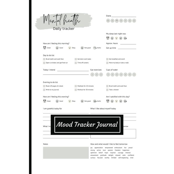 Mood Journal and Mental Health Tracker: For Women's Daily Health
