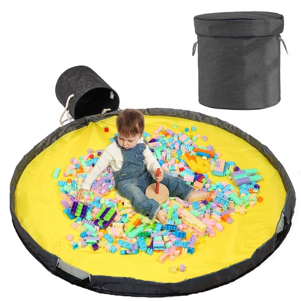 Anyingkai Children's Tidy Bag, Toy Storage for Outdoors, Children's Tidy Bag, Play Blanket, Tidy Bag, Toy Storage Basket, Toy Storage with Lid, Toy Storage Bag