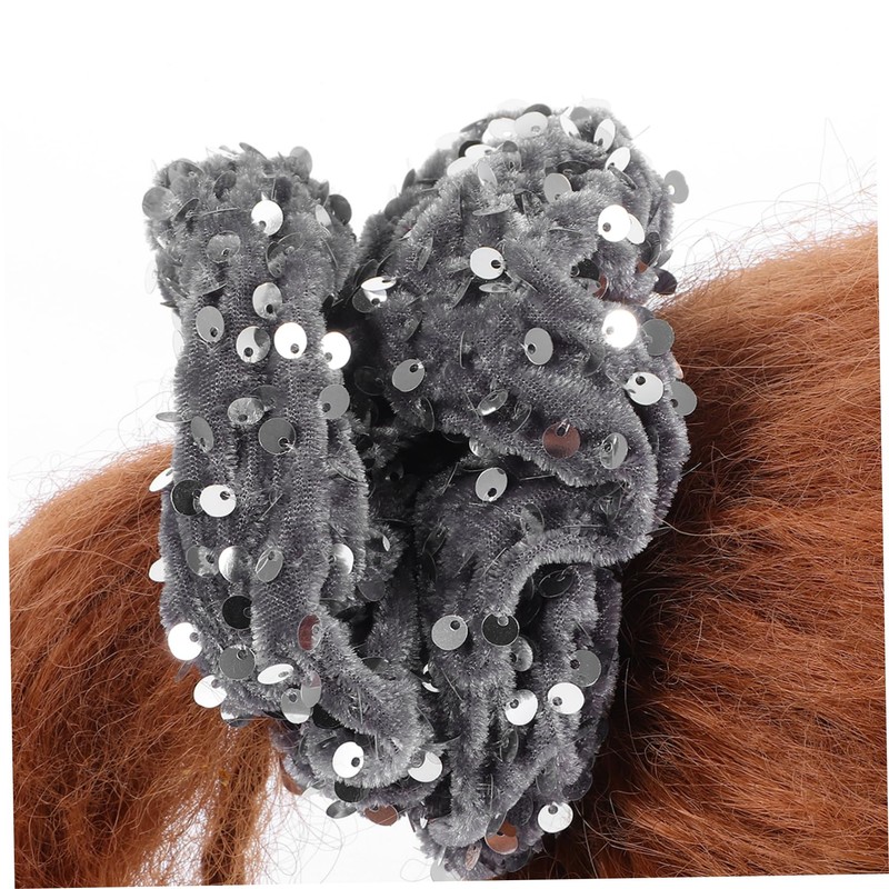 WOONEKY 2pcs Sequin Hair Ties for Women Elastic Scrunchies Stylish