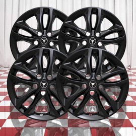 Brighter Design Gloss Black 17in Wheel Skin Overlays for Chevy Malibu 2016-2017