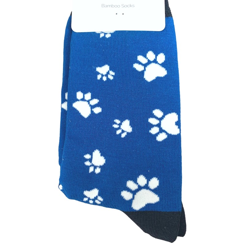 Purple Possum® Mens Socks Dogs Paw Prints Novelty Fun Cats