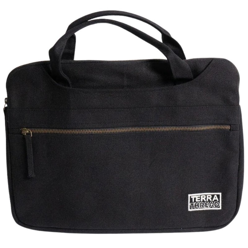 Terra Thread Hasta Laptop Sleeve With Handle, Charcoal Grey