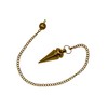 Péndulos de metal curativo para adivinación, anillo de cabeza dorado,