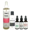 Kit 3 Serums, Tónico, Shampoo Facial De Carbón Rutina Facial