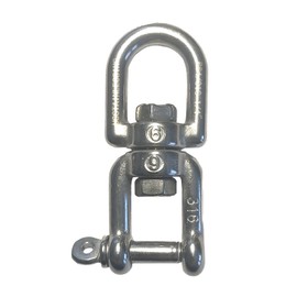 US Stainless Stainless Steel 316 Anchor Swivel Eye and Jaw 6mm or 1/4" Marine Grade