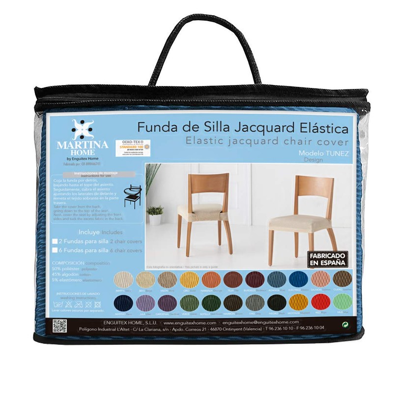 Martina Home Tunez Pack 2 unità di copridisedia per sedie