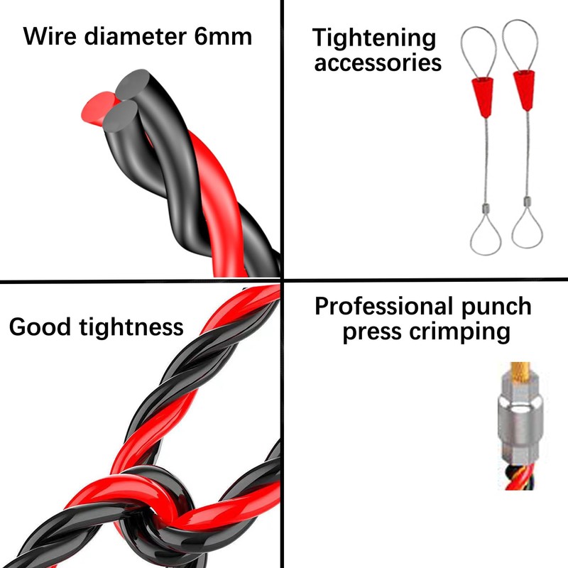50ft/15m Fish Tape Cable Puller Kit - 6mm Diameter PET,Fish