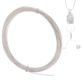 PH PandaHall 925 Silver Plated Jewellery Wire Round Wire 0.8mm Copper Wire 10m Beading Wire Copper Jewellery Wrapping Wire Craft Wire for Beads Jewellery Making Crafting