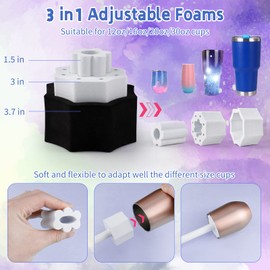 HXH Cup Turner for Crafts Tumbler,Tumbler Cup Spinner,Glitter Powder,Epoxy Resin kit for Tumblers for Beginners with Foam