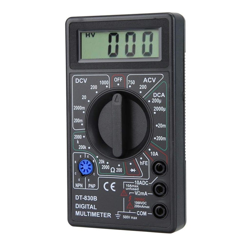Digital Multimeter,DT-830B Multifunctional Portable LCD Digital Multimeter Amp Volt Ohm